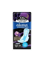 Always Dreamzz Pad Clean And Dry Maxi Thick Heavy Night Long Sanitary Pads With Wings White 20 Pads