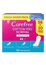 Carefree Unscent Cotton Pantyliners 76 Liners