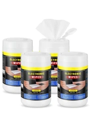 Threlaco 4 Pack Screen Cleaner Wipes Electronic Wipes for Screens TV Screen Cleaner Wipes for Lens, Phone, TV Screen Computer, Laptop and Monitor Cleaning, 240 Count in Total