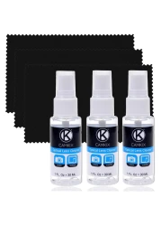 Camkix Lens and Screen Cleaning Kit Cleaning Spray Microfiber Cloth 3X Cleaning Spray 3X Microfiber Cloth Lens and Screen Cleaning Kit