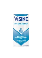 Visine Dry Eye Relief Lubricant Eye Drops with Polyethylene Glycol 400 to Moisturize and Soothe Irritated, Gritty and Dry Eyes, Designed to Work Like Real Tears, 0.5 fl. oz