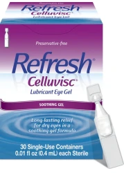 Refresh Celluvisc Lubricant Eye Gel Drops SingleUse Containers 30 Count Pack of 1