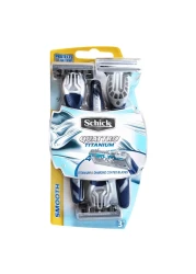 Schick Quattro Titanium Smooth Disposable Blue 3 Razors