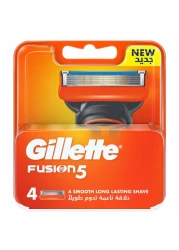 Gillette Fusion Manual Shaving Razor Blade Silver 4 Blades