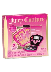 Make It Real Juicy Couture Bejeweled Beauty Cosmetic Compact Glam for Eyes Lips Face Crown Shaped Makeup Case Girls Kids Ages 6