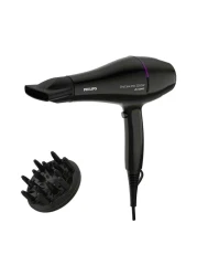 Philips Drycare Pro Hair Dryer With Concentrator And Diffuser Nozzle 2200W BHD274 Black