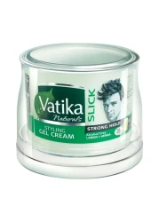 Dabur Vatika Naturals Strong Hold Slick Styling Hair Gel Cream Clear 250g