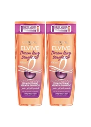 L'Oreal Paris Elvive Dream Long Straight 72H Shampoo Beige 400ml Pack of 2