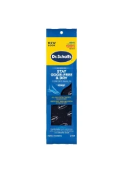 Dr.Scholl's Comfort Stay Odour-Free and Dry Insoles for Men and Women Size 7 to 13 and 5 to 10