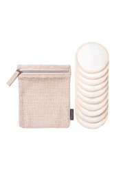 Paulas Choice Reusable Makeup Remover Pads EcoFriendly Cotton Bamboo Rounds for Toner Exfoliants Includes Washable Bag for Laundry Storage 10 Count