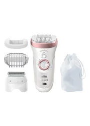 Braun Silk-&Eacute;pil 9 Epilator With 4 Extra Shaver Heads 9720 White