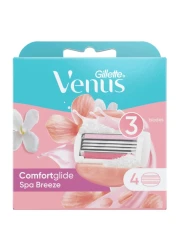 Gillette Venus Comfortglide Spa Breeze WoMen's Razor Blade Refills Pink 4 PCS