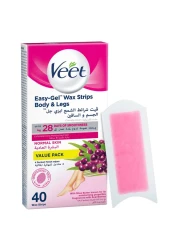 Veet Normal Skin Hair Removal Cold Wax Strips Pack of 40