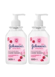 جونسون فيتا -ريتش غسول اليدين المجدد برائحة التوت و الفاوانيا 300 ملل حزمة من 2