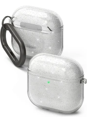 Ringke - AirPods 4 Case , Air Series Lightweight Flexible Anti-Scratch Perfect Fit TPU Cover for Women- Glittler Clear