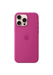 Apple Silicone Case Cover With MagSafe For iPhone 16 Pro Max Fuchsia
