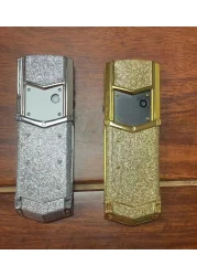 Luxury Vertue Mini Phone V10 &ndash; Unlocked GSM Keypad Cell Phone with Leather Back Cover, Dual SIM, Bluetooth, and Long Battery Life