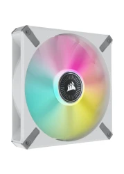 CORSAIR ML140 RGB Elite, 140mm Magnetic Levitation RGB Fan with AirGuide, 2-Pack with Lighting Node CORE - White