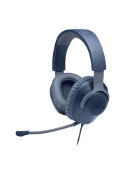 JBL Quantum 100 Gaming Headphone Over-Ear With Detachable Voice-Focus Boom Mic Blue