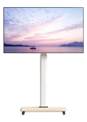 Movable Tv Stand For 37-75 Inch Lcd Led Flat Panel Curved Screen Tv Rolling Tv Stand Mobile Holds Up To 88 Lbs Portable Tv Stand Rolling Floor Tv Stand Max Vesa 600x400mm