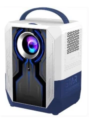 Portable Smart Home Theater 4K Projector Wi-Fi Bluetooth Android Mobile Screen LED TV Game Projector Manual Focus HDMI/USB/AV/Remote Control with Angle Stand Q5