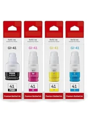 GI- 41 ink set 4-Pack (PigmentBlack Cyan Magenta Yellow) GI 41 Compatible for CANN PIXM G1420/G2420/G2460/G3420/G3460