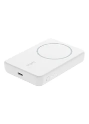 Belkin Magnetic Wireless Power Bank With MagSafe And Stand White 5000mAh