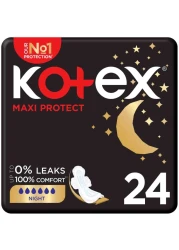 Kotex Maxi Protect Thick Pads Overnight Protection Sanitary Pads With Wings 24 Sanitary Pads