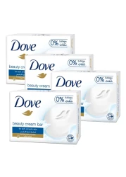 Dove Moisturising Beauty Cream Soap Bar Original With &frac14; Moisturising Cream 160g Pack of 4