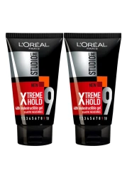 L'Oreal Paris Studio Line Xtreme Hold 48H Indestructible Hair Gel Clear 150ml Pack of 2