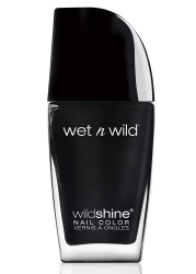 Wet N Wild Wild Shine Nail Polish 485d Black Creme 12.3ml