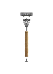 Bull Dog Skincare Original Bamboo Razor And Blade Kit Beige 2 PCS