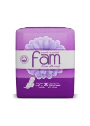 Fam Maxi Classic Sanitary Pads With Wings White 30 Pads