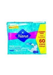 Nana Maxi Thick Long Sanitary Pads with Wings 60 Pads