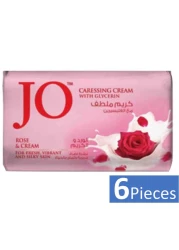 جو روز أند كريم قالب صابون بالغليسيرين المرطب و الورد 125 غرام حزمة من 6 - وردي