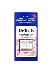 Dr Teals Aluminium Free Rose And Milk Deodorant Clear 75g