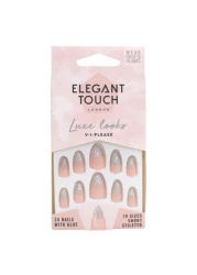 Elegant Touch Luxe Looks False Nails With Glue V-I-Please 24 PCS