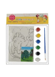 Extreme Canvas Panel Painting Set with Colours 6 PCS and Brush Multicolour