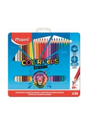 Maped Color' Peps Strong Coloured Pencils with Metal Box Multicolour 24 PCS