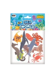 Power Joy Animal Worldz Sea World Animal Figure Toy 2inch 10 PCS