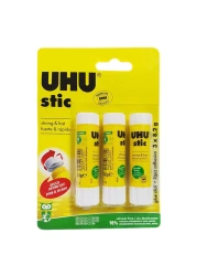 UHU Stic Solvent Free Glue Stick White 8.2g 3 PCS