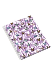 أمبار أي 4 فقط للفتيات الفراشة 22 دفتر بطابع الفراشات _بنفسجي_