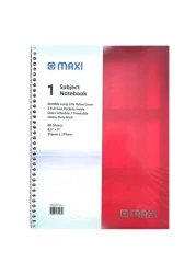 Maxi Spiral 1 Subject Notebook 80 Sheets Multicolour 11x8.5inch