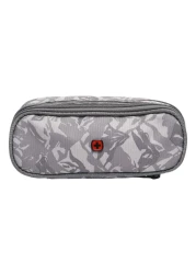 Wenger 2 Compartment Pencil Case Grey 23cm