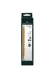 Faber-Castell Bonanza 1320 HB Eraser Tip Graphite Pencils Yellow 12 PCS