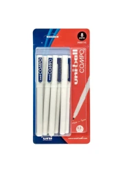 Uni-ball Compo Rollerball Pen Blister Blue 0.3mm 8 PCS