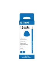 Maxi Jumbo Triangular HB-2 Graphite Pencils Blue 12 PCS