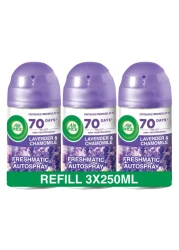 إيرويك فريشماتيك أوتوسبراي بخاخ معطر للجو برائحة الخزامى والبابونج 250 ملل حزمة من 3