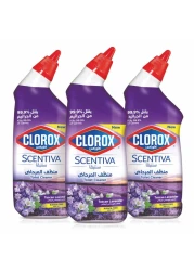 Clorox Scentiva Tuscan Lavender Bleach-Free Toilet Cleaner 709ml Pack of 3