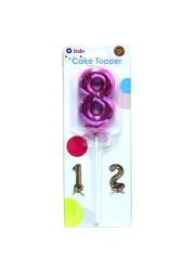 Italo Number 8 Cake Topper NAX-1718 Pink
